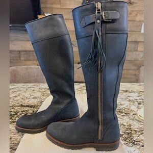 Penelope Chilvers Long Tassel Black Boots Size 38.5